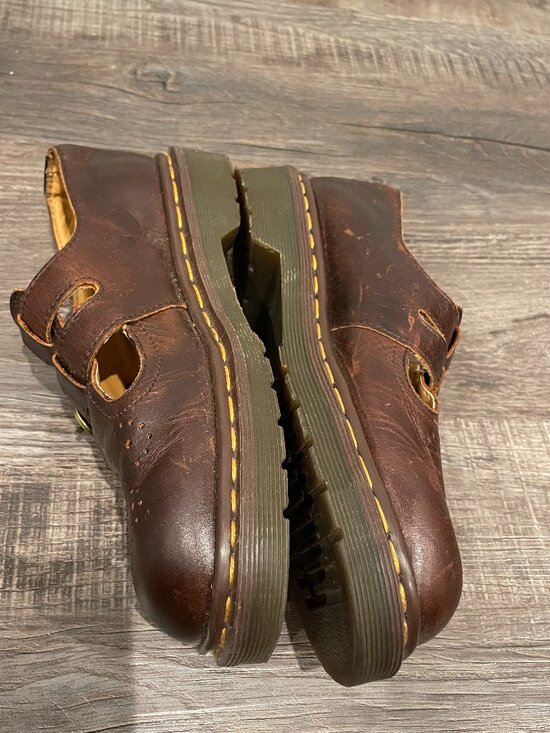 VTG 90s Made in England Dr. Doc Martens Mary Janes 8065 Brown UK 4 US 6 - Picture 6 of 9